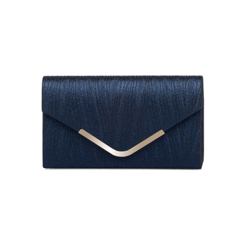 Clutch blu con glitter da donna Lora Ferres, Borse e accessori Donna, SKU b514000331, Immagine 0