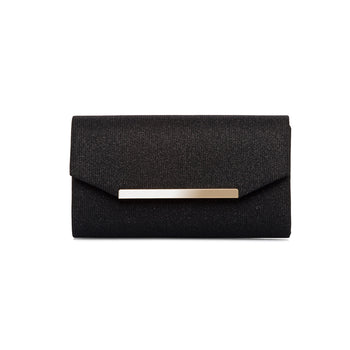 Clutch nera con glitter da donna Lora Ferres, Borse e accessori Donna, SKU b514000335, Immagine 0