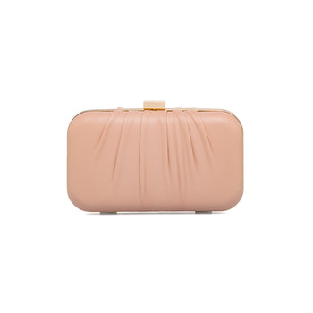 Clutch rosa effetto arricciato da donna Lora Ferres, Borse e accessori Donna, SKU b514000358, Immagine 0
