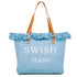 Borsa mare donna in tessuto azzurra con logo Swish Jeans, Borse e accessori Donna, SKU b516000244, Immagine 0