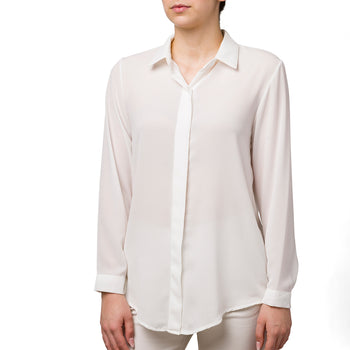 Camicia da donna bianca velata Swish Jeans, Abbigliamento Donna, SKU c812500021, Immagine 0