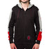 Felpa da uomo nera e rossa con zip e logo Milan, Abbigliamento Uomo, SKU c821000432, Immagine 0