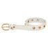 Cintura bianca da donna in pelle con occhielli in metallo Coconuda, Borse e accessori Donna, SKU g531000011, Immagine 0