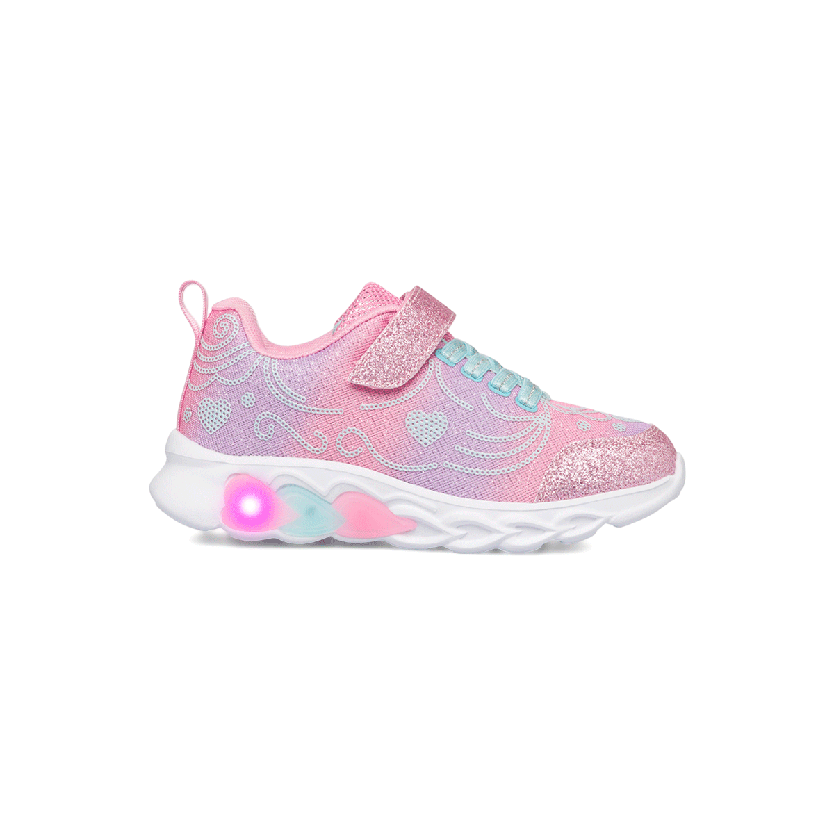 Sneakers rosa da bambina con luci nella suola e glitter Le scarpe di Alice, Scarpe Bambini, SKU k222000422, Immagine 0