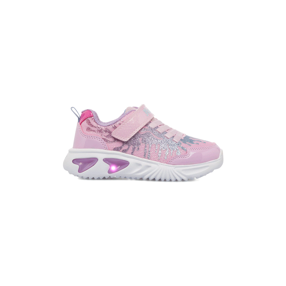 Sneakers traspiranti rosa da ragazza con luci nella suola Geox Assister, Scarpe Bambini, SKU k232000576, Immagine 0