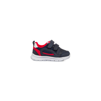Sneakers primi passi da bambino blu con dettagli rossi e bianchi, Brand, SKU k243000092, Immagine 0