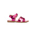 Sandali da bambina fucsia effetto metallizzato con dettaglio cuore e logo frontale Barbie, Scarpe Bambini, SKU k283000426, Immagine 0