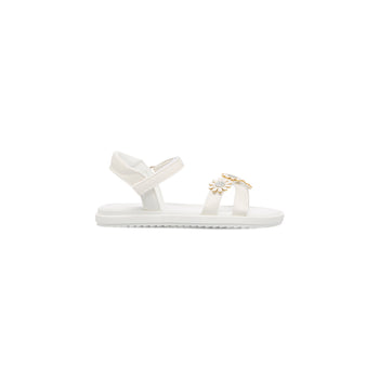 Sandali da bambina bianchi con dettaglio fiori Le Scarpe di Alice, Scarpe Bambini, SKU k283000439, Immagine 0