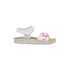 Sandali traspiranti da bambina bianchi con fibbia in metallo rosa e con velcro Geox Costarei, Scarpe Bambini, SKU k283000487, Immagine 0