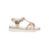 Sandali da ragazza oro con plateau e dettagli glitter 10 Baci, Scarpe Bambini, SKU k285000489, Immagine 0