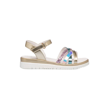 Sandali da ragazza oro con dettagli multicolore 10 Baci, Scarpe Bambini, SKU k285000490, Immagine 0