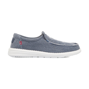 Mocassini slip-on in tessuto blu jeans Nautica Jeans, Mocassini Uomo, SKU m143000117, Immagine 0