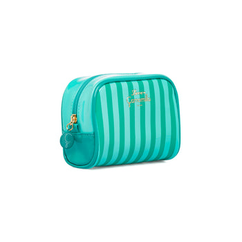 Necessaire beauty case da donna verde acqua a righe Camomilla Milano Sweet Stripes M, Black Friday | Sconti fino al 50%, SKU o933000258, Immagine 0