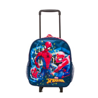 Zaino trolley da scuola blu e rosso con stampa Spiderman