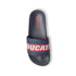 Ciabatte da uomo blu navy fascia singola con logo Ducati, Brand, SKU p426000068, Immagine 0