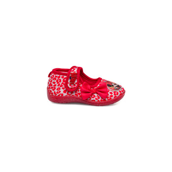 Pantofole rosse da bambina con fiocco laterale e stampa Minnie, Scarpe Bambini, SKU p431000124, Immagine 0