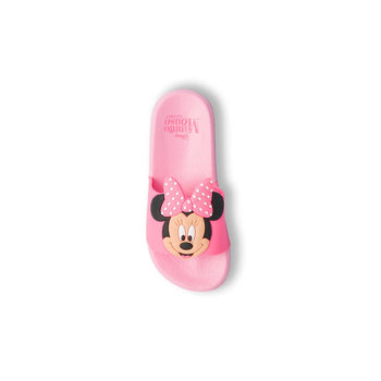 Ciabatte da bambina rosa fascia singola con logo frontale Minnie, Scarpe Bambini, SKU p462000444, Immagine 0