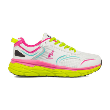 Scarpe da ginnastica da donna bianche fucsia e verdi con logo laterale Australian React, Brand, SKU s313500430, Immagine 0