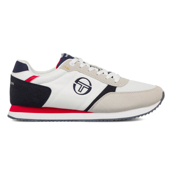 Sneakers da uomo bianche con dettagli blu e rossi Sergio Tacchini Bergamo, Brand, SKU s324000412, Immagine 0