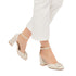 Décolleté bianche off-white con morsetto e tacco a blocco 7 cm Swish Jeans, Donna, SKU w021000750, Immagine 0
