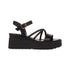 Sandali da donna con zeppa 7 cm neri e dettaglio gioiello strass Swish Jeans, Donna, SKU w043000911, Immagine 0