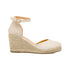 Sandali Zeppe Beige da Donna con tramatura effetto Rafia e tacco 8,5 cm Lora Ferres, Donna, SKU w043001105sandali, Immagine 0