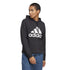 Felpa nera da donna con cappuccio e logo sul petto adidas Essentials Big Logo, Abbigliamento Sport, SKU a711000110, Immagine 0