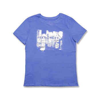 T-shirt blu da donna Skechers Shine Tee, Abbigliamento Sport, SKU a712000160, Immagine 0