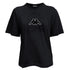T-shirt nera da donna con logo bianco sul petto Kappa Evai, Abbigliamento Sport, SKU a712000216, Immagine 0