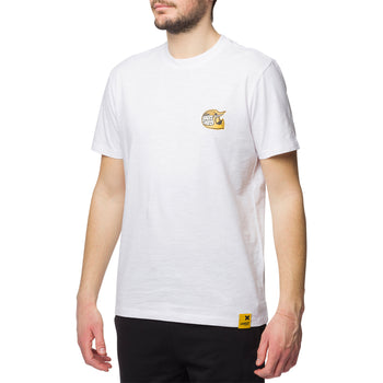 T-shirt bianca da uomo con logo sul petto Scrambler Ducati Heritage Patch, Abbigliamento Sport, SKU a722000303, Immagine 0