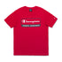 T-shirt rossa da uomo con stampa blu e bianca sul petto Champion, Abbigliamento Sport, SKU a722000362, Immagine 0