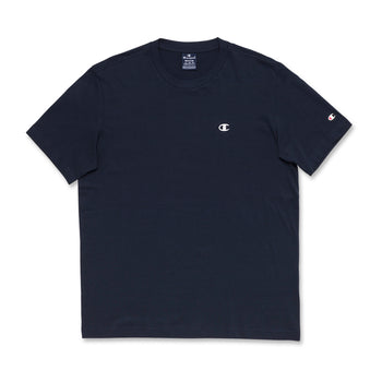 T-shirt blu da uomo con logo bianco sul petto Champion, Abbigliamento Sport, SKU a722000364, Immagine 0