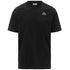 T-shirt nera da uomo con logo bianco Kappa Cafers, Abbigliamento Sport, SKU a722000376, Immagine 0