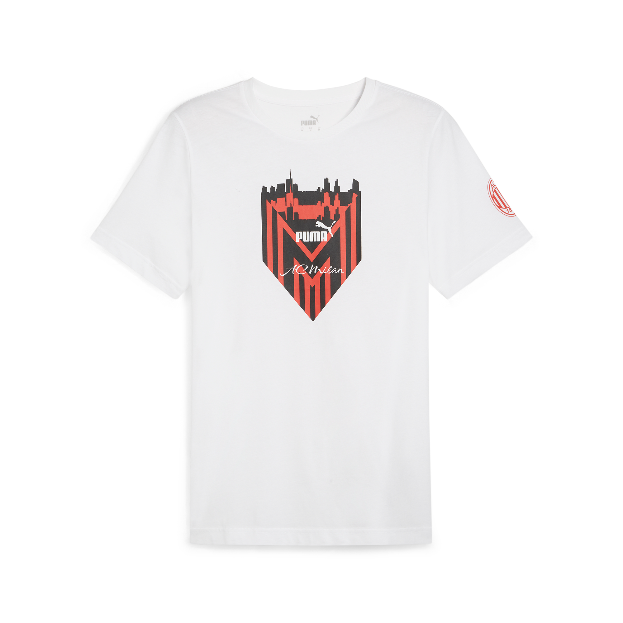 T-shirt bianca da uomo Puma x AC Milan Ftblicons