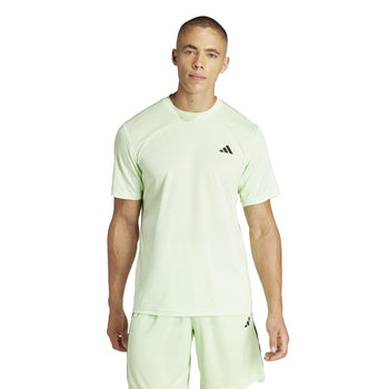 T-shirt verde chiaro da uomo con logo nero adidas Essentials Training, Abbigliamento Sport, SKU a722000410, Immagine 0