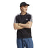 T-shirt nera da uomo con logo sul petto adidas Essentials 3-Stripes, Abbigliamento Sport, SKU a722000412, Immagine 0