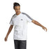 T-shirt bianca da uomo con logo sul petto adidas Essentials 3-Stripes, Abbigliamento Sport, SKU a722000414, Immagine 0