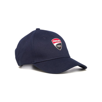 Cappellino blu navy con badge gommato Ducati Corse, Brand, SKU a732000135, Immagine 0