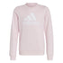 Felpa girocollo rosa da bambina con logo bianco adidas, Brand, SKU a751000028, Immagine 0