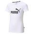 T-shirt bianca da bambina con logo sul petto Puma Essentials Youth, Brand, SKU a752000041, Immagine 0