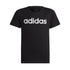T-shirt nera da bambina con logo sul petto adidas Essentials Linear Logo, Abbigliamento Sport, SKU a752000058, Immagine 0