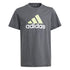 T-shirt grigia da bambino con logo sul petto adidas, Brand, SKU a762000069, Immagine 0