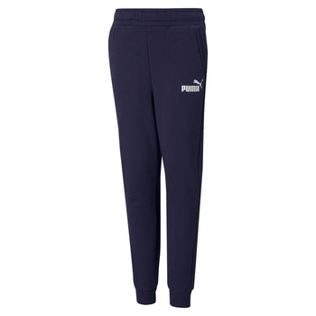 Pantaloni sportivi blu da bambino con logo a contrasto Puma Essentials, Brand, SKU a763000022, Immagine 0