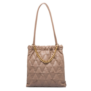 Borsa a spalla taupe trapuntata da donna con catenina Swish Jeans, Borse e accessori Donna, SKU b511001388, Immagine 0