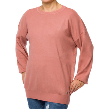 Pullover girocollo rosa da donna Swish Jeans, Abbigliamento Donna, SKU c811000099, Immagine 0