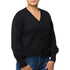 Cardigan corto nero da donna con chiusura a bottoni Swish Jeans, Abbigliamento Donna, SKU c811000110, Immagine 0