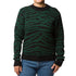 Maglione girocollo verde e nero zebrato da donna Swish Jeans, Abbigliamento Donna, SKU c811000233, Immagine 0