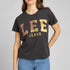T-shirt nera da donna con logo sul petto Lee Varsity, Abbigliamento Donna, SKU c812000151, Immagine 0