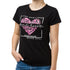 T-shirt nera da donna con maxi-cuore fucsia Swish Jeans, Abbigliamento Donna, SKU c812000161, Immagine 0