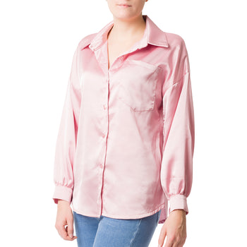 Camicia rosa da donna effetto seta Swish Jeans, Abbigliamento Donna, SKU c812500004, Immagine 0